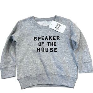 Speaker Of The House Kids Sweatshirt NWT Love Bubby Grey Cotton Blend